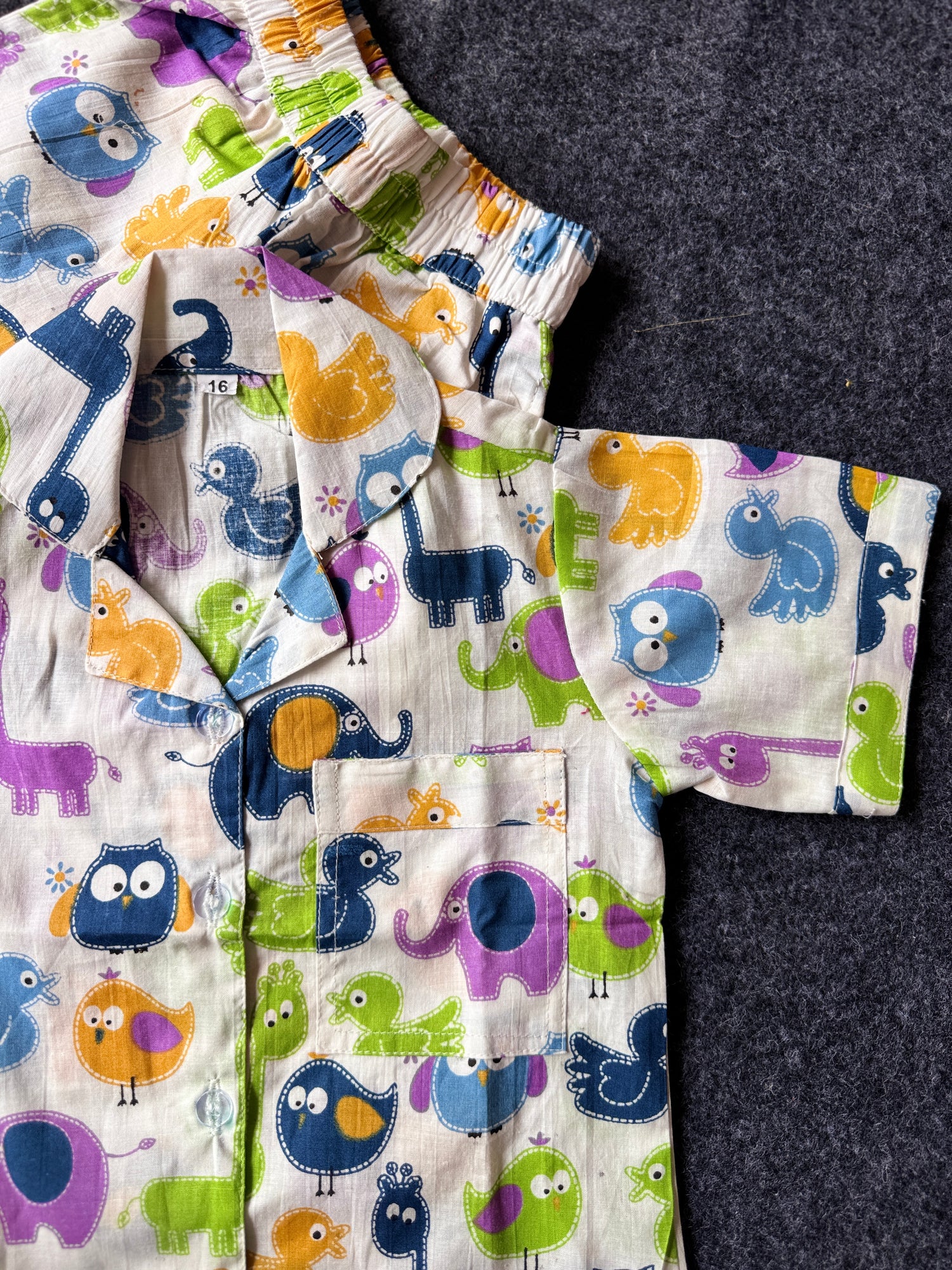 Colorful Zoo Friends Cotton Nightwear