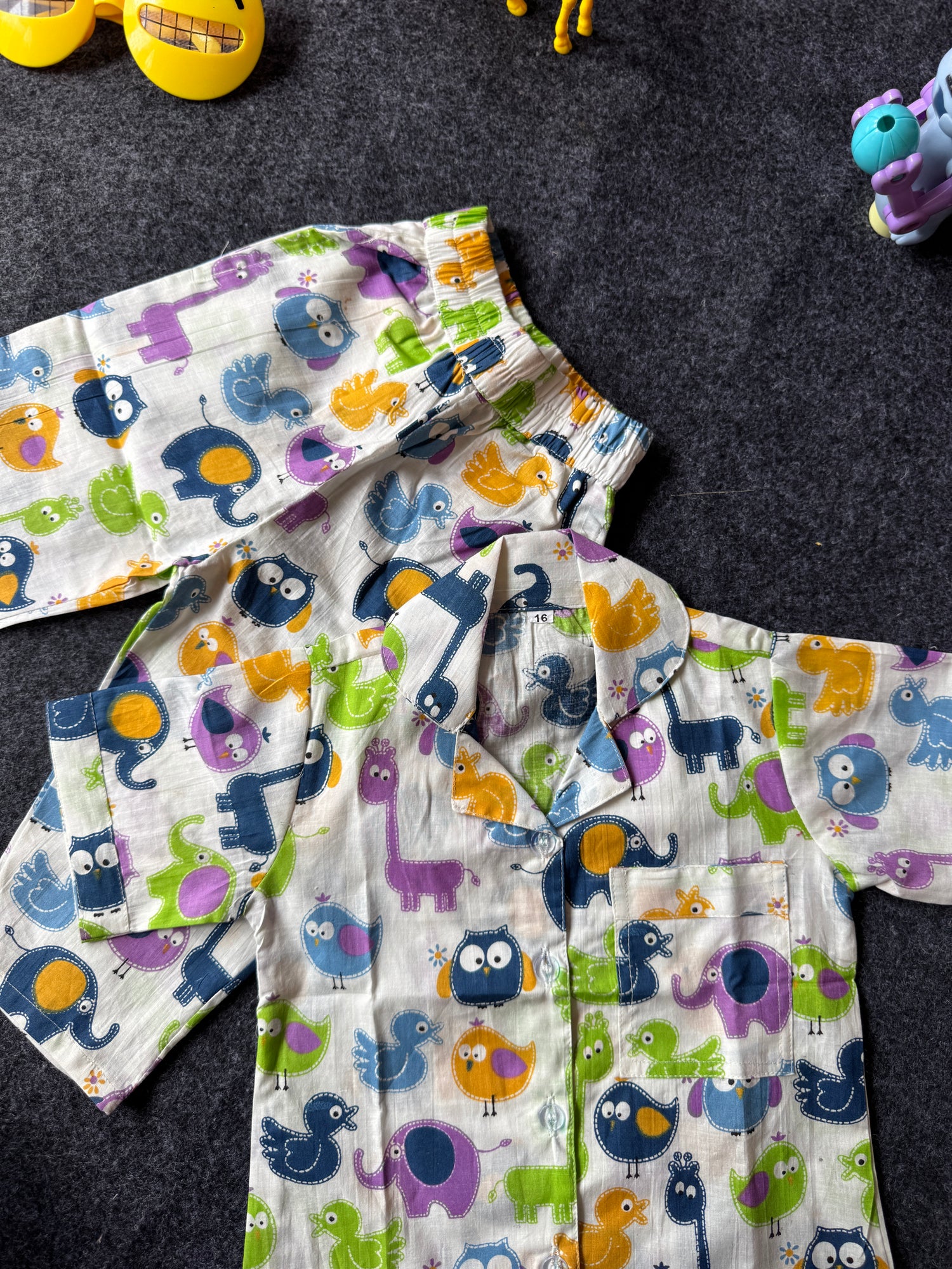 Colorful Zoo Friends Cotton Nightwear