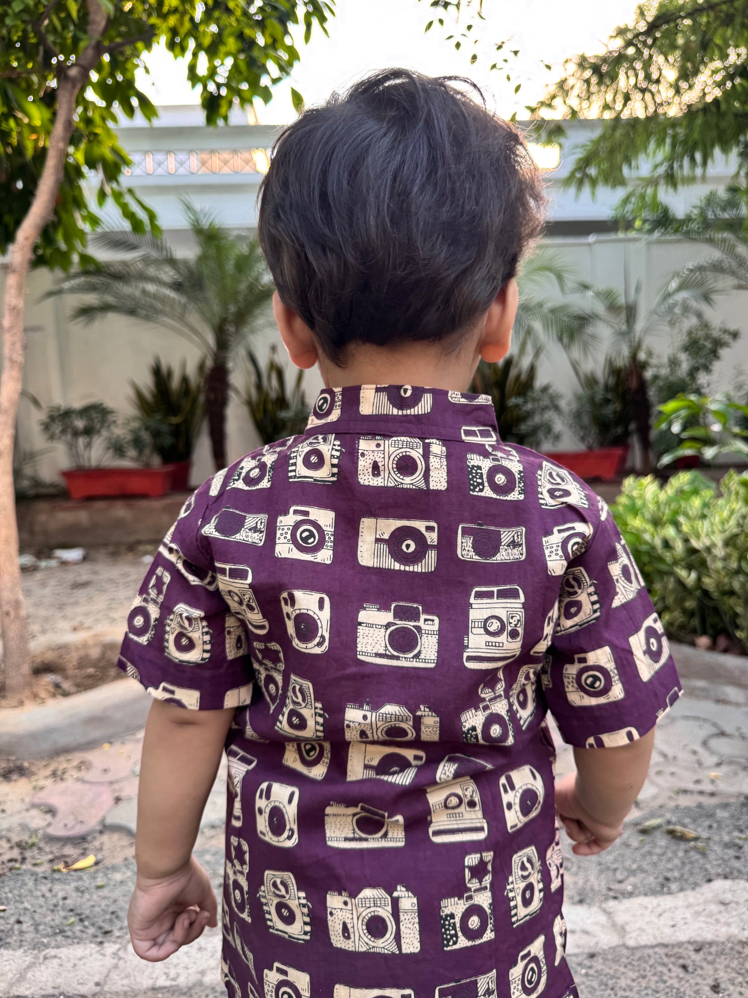 Vintage Camera Print Co-Ord Set for Boys