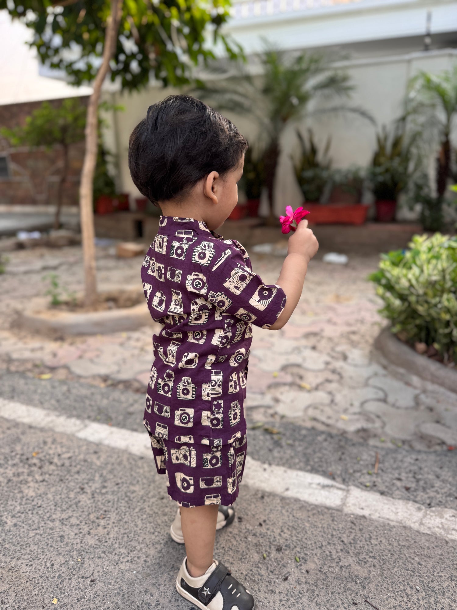 Vintage Camera Print Co-Ord Set for Boys