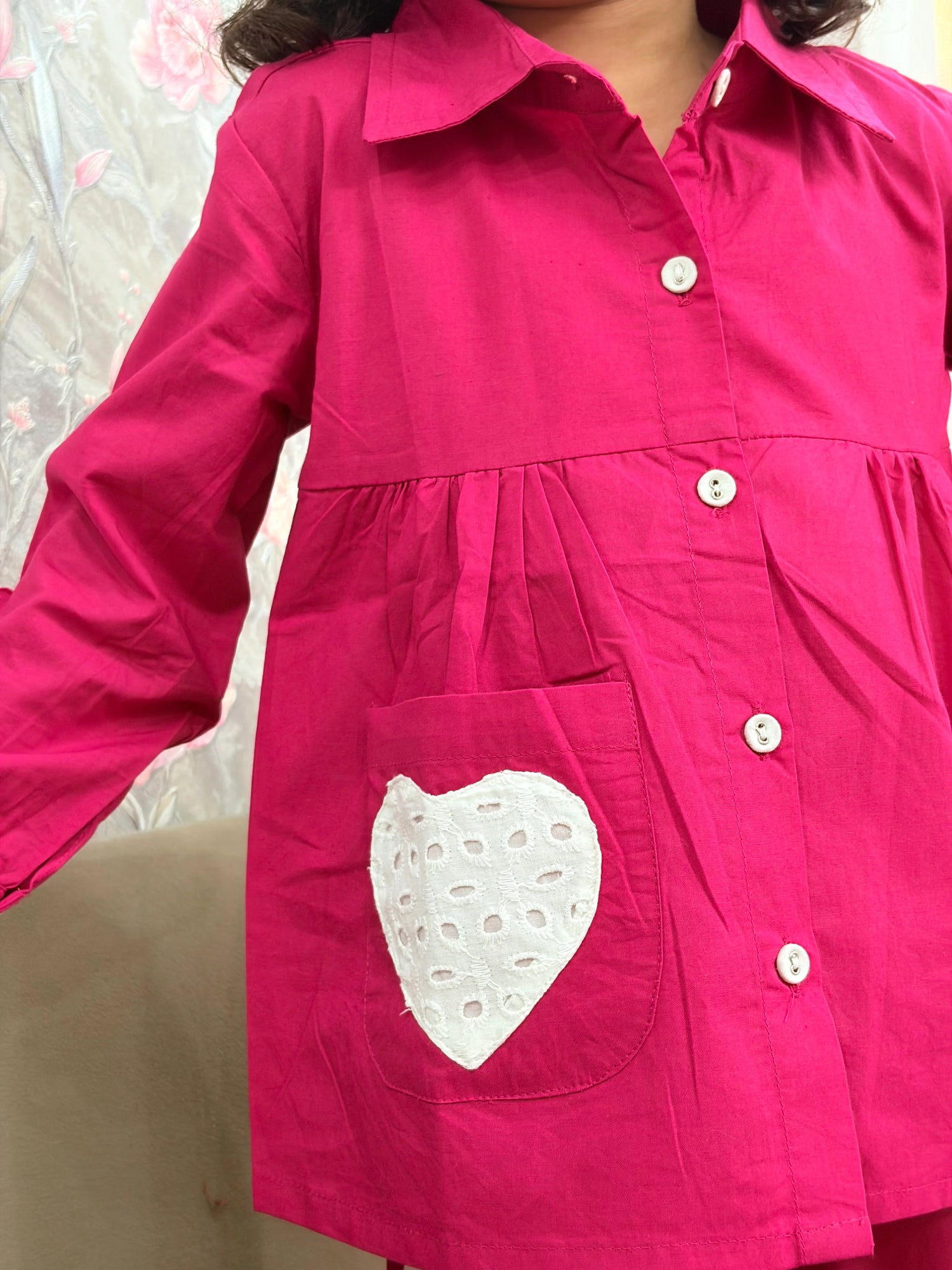 Sweetheart Lace Accent Pure Cotton Co-ord Set