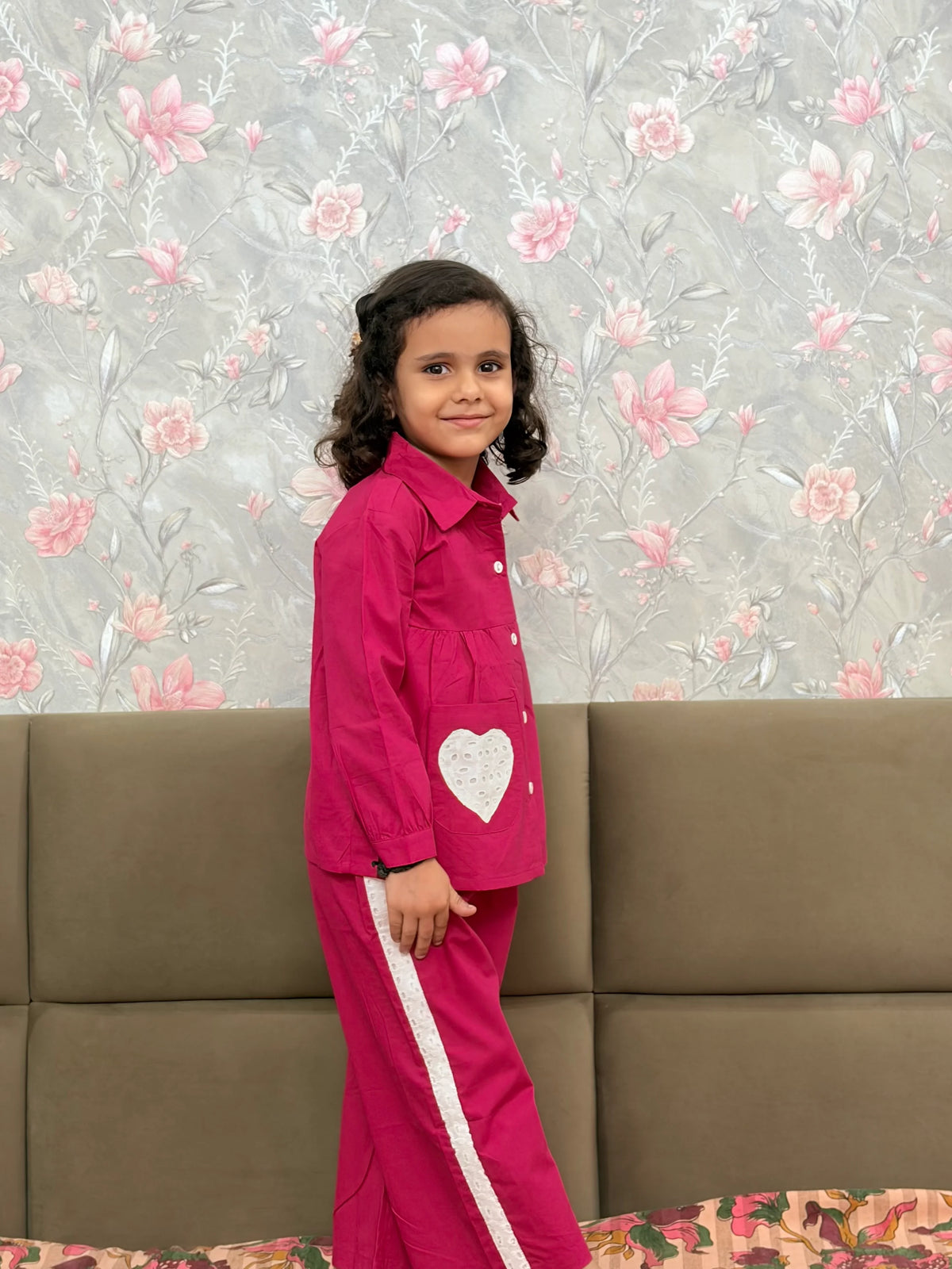 Sweetheart Lace Accent Pure Cotton Co-ord Set