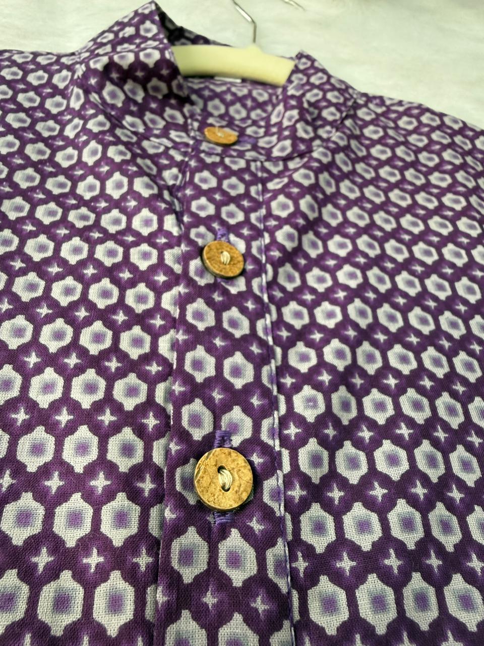 kaurta pajama dark purple