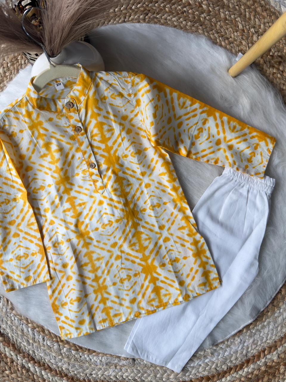 kurta pajama shibori print