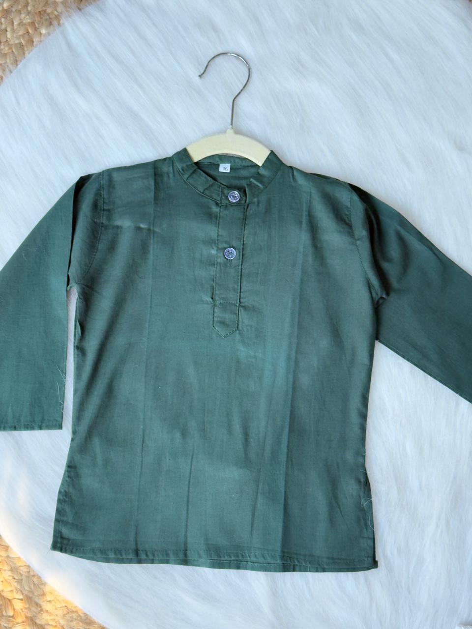 Cotton Side cut kurta pajama jacket