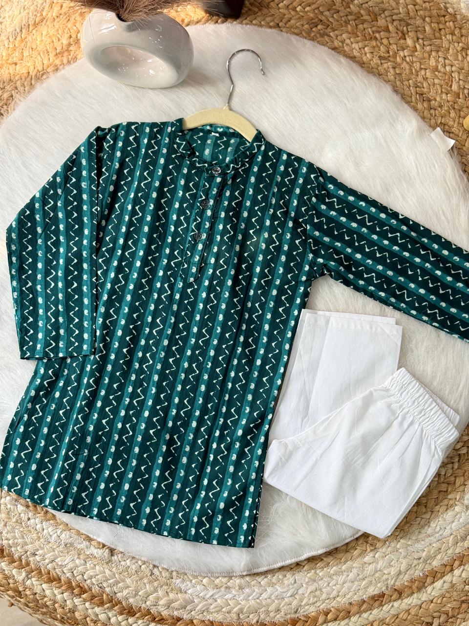 dark green jaket kurta pajama(SNJ)