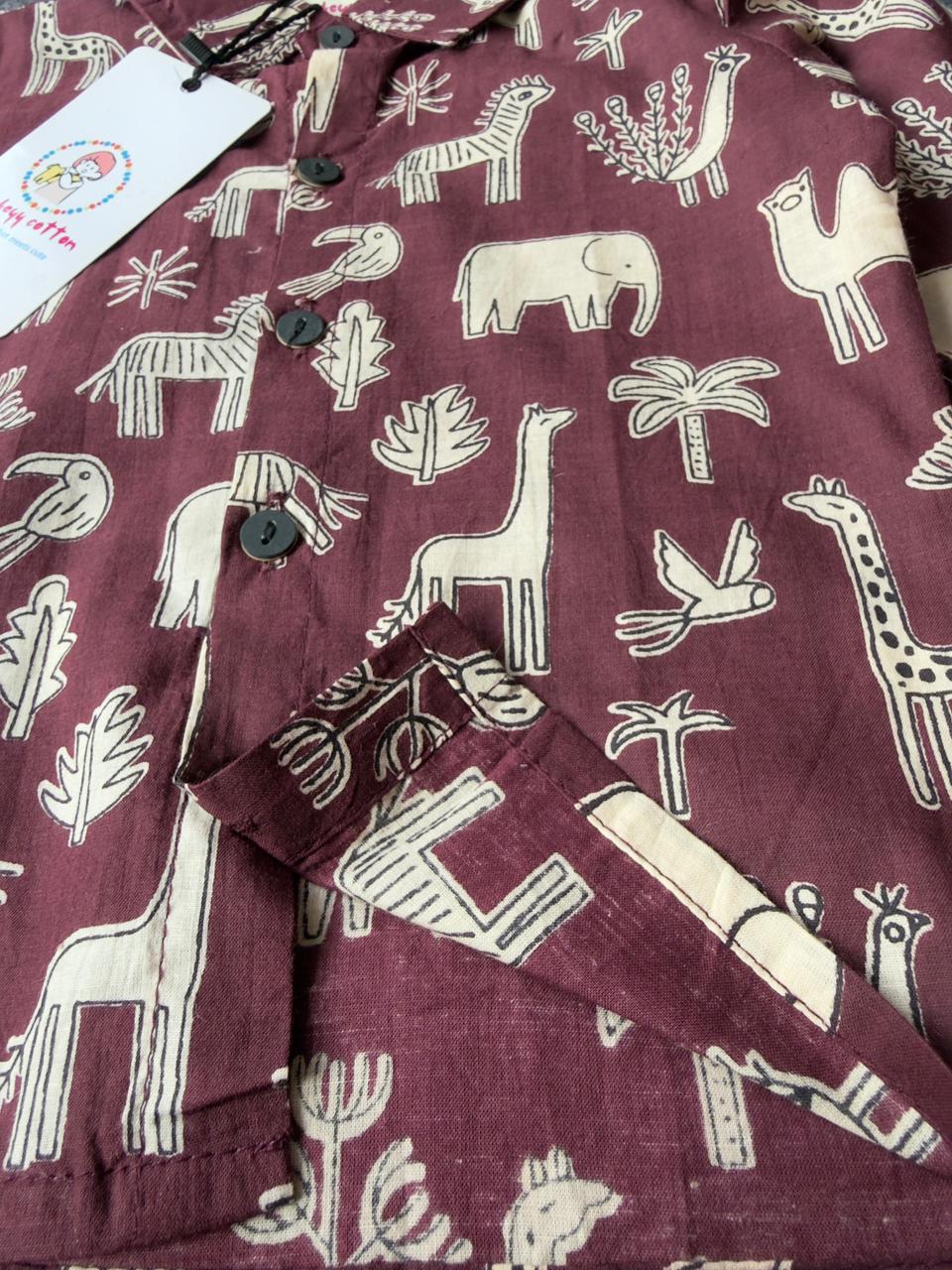 Mix animal print shirt