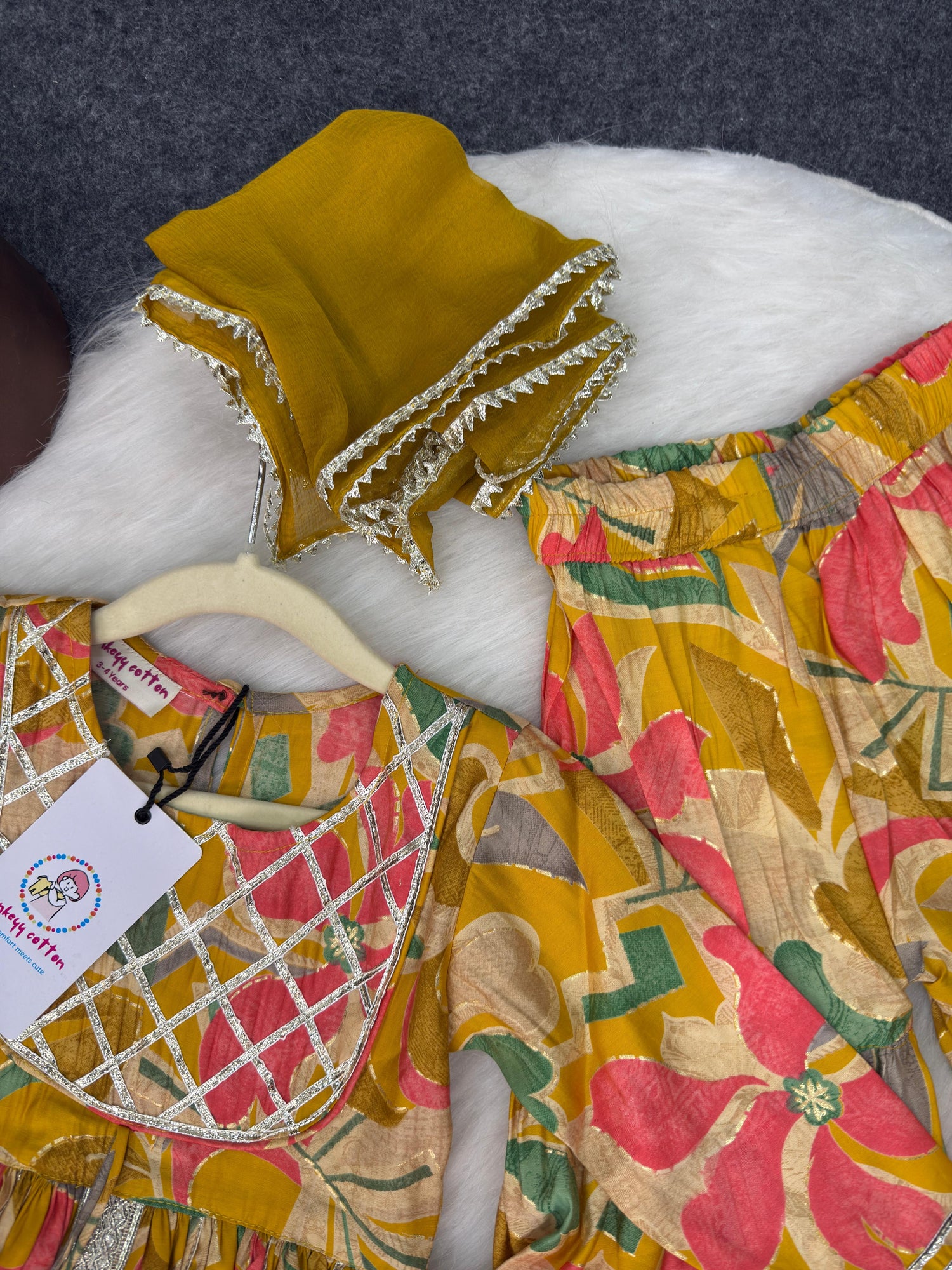 Front slit sharara set