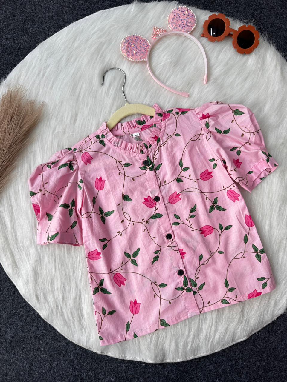 Cotton Collor frill co-ord set