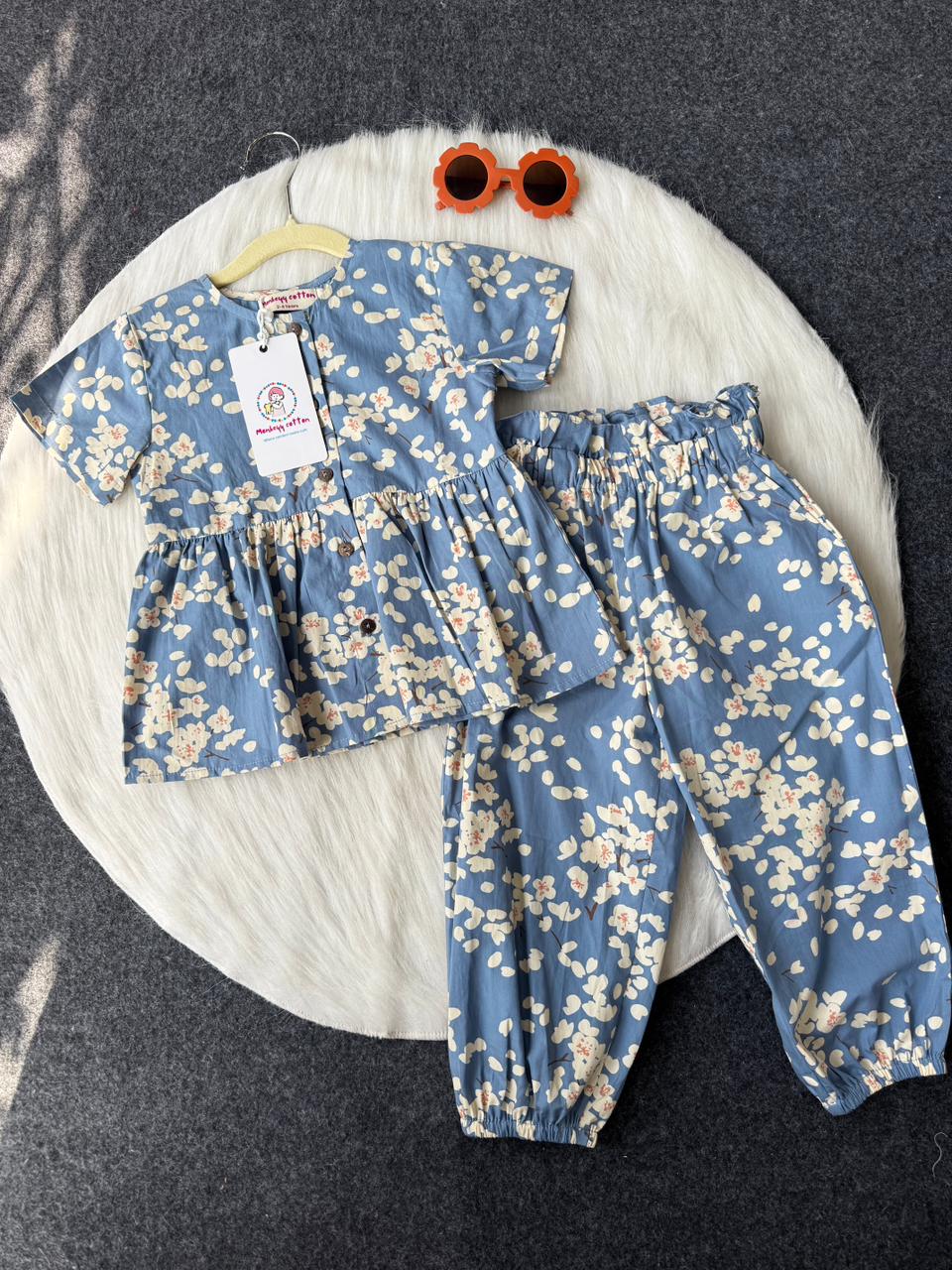 Floral Cotton Top & Pants Set – Soft Summer Co-Ord Outfit