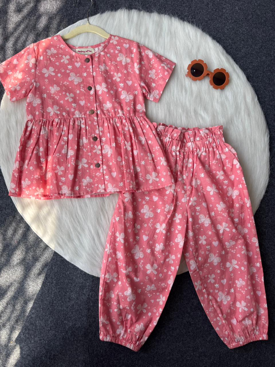 Floral Cotton Top & Pants Set – Soft Summer Co-Ord Outfit