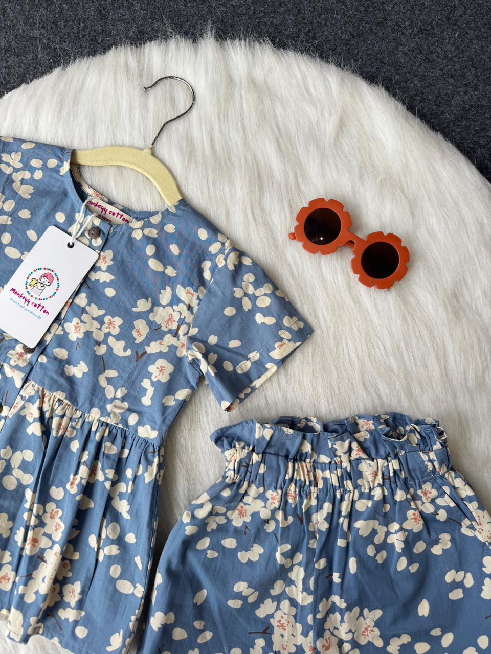 Floral Cotton Top & Pants Set – Soft Summer Co-Ord Outfit