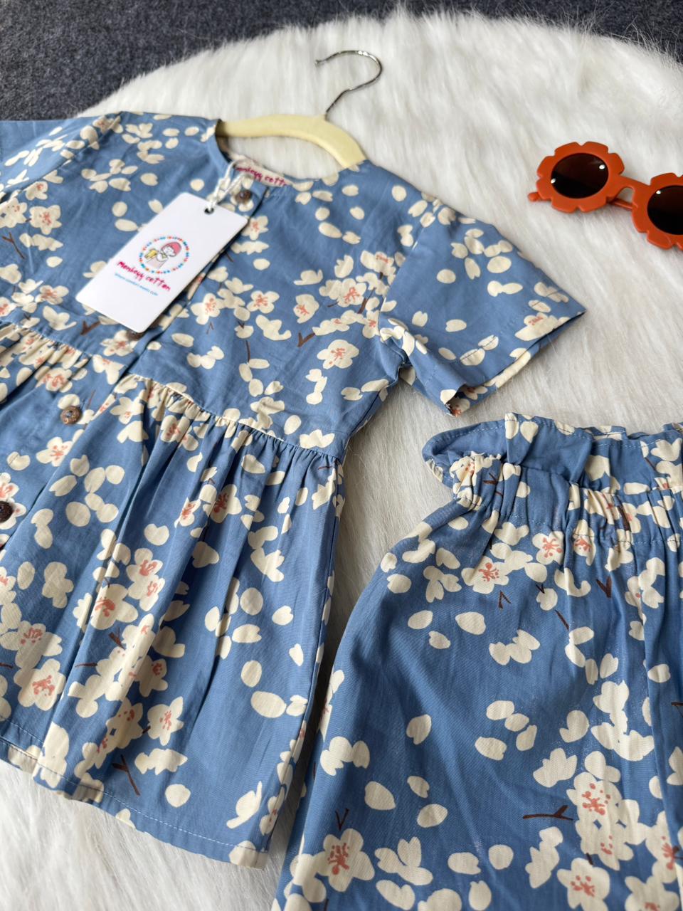 Floral Cotton Top & Pants Set – Soft Summer Co-Ord Outfit
