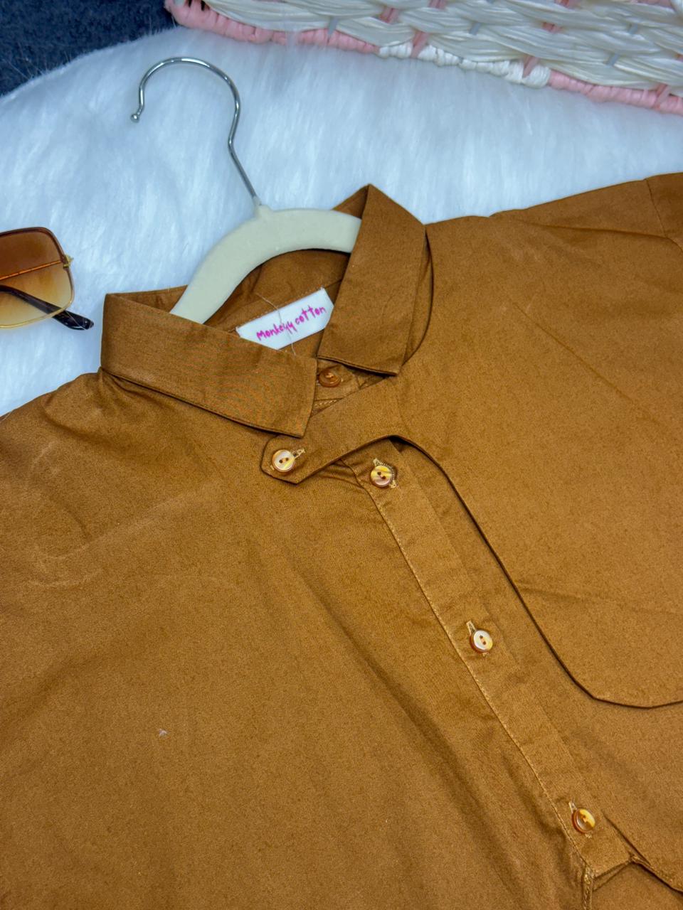 Cotton Shirts brown