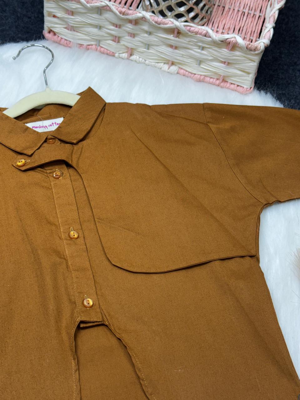 Cotton Shirts brown