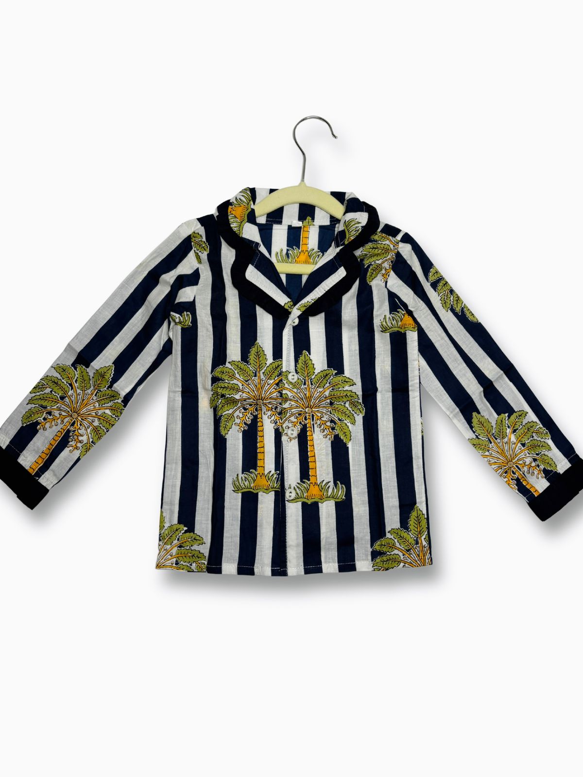 Stripes Night Suits black & white