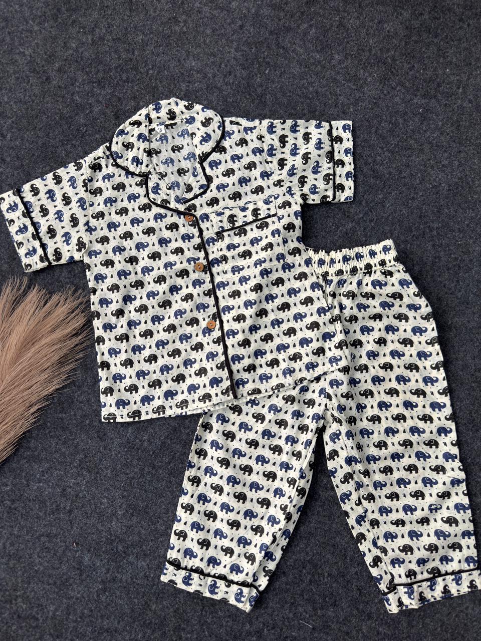 Elephant Print Night Suit