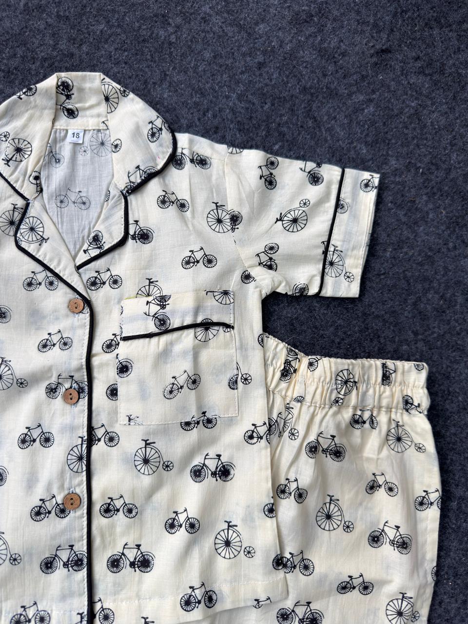 cycle print night suit