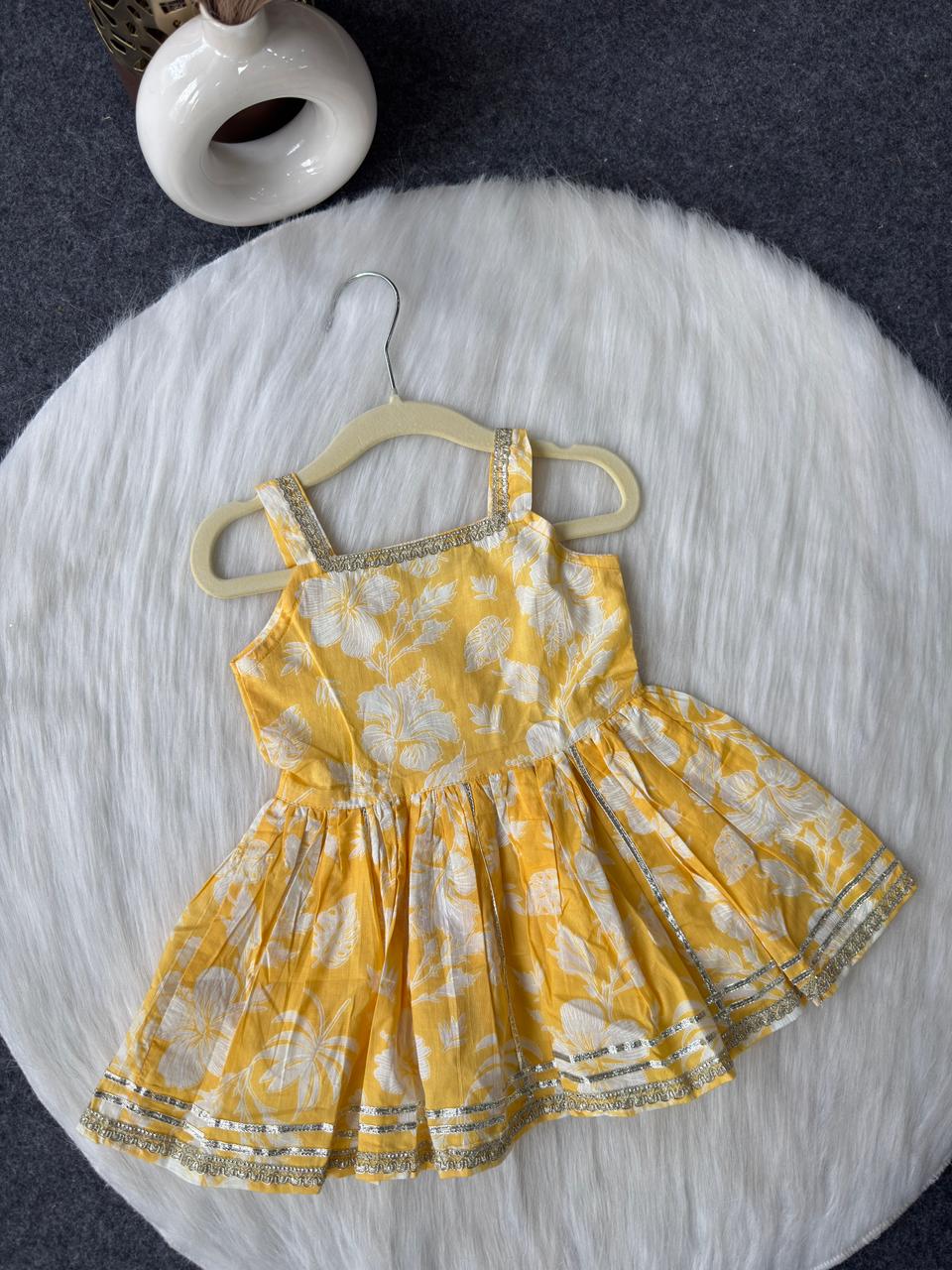 Peplum with dhoti set yellow