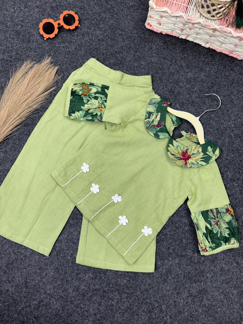 Cotton flex co-ord set green