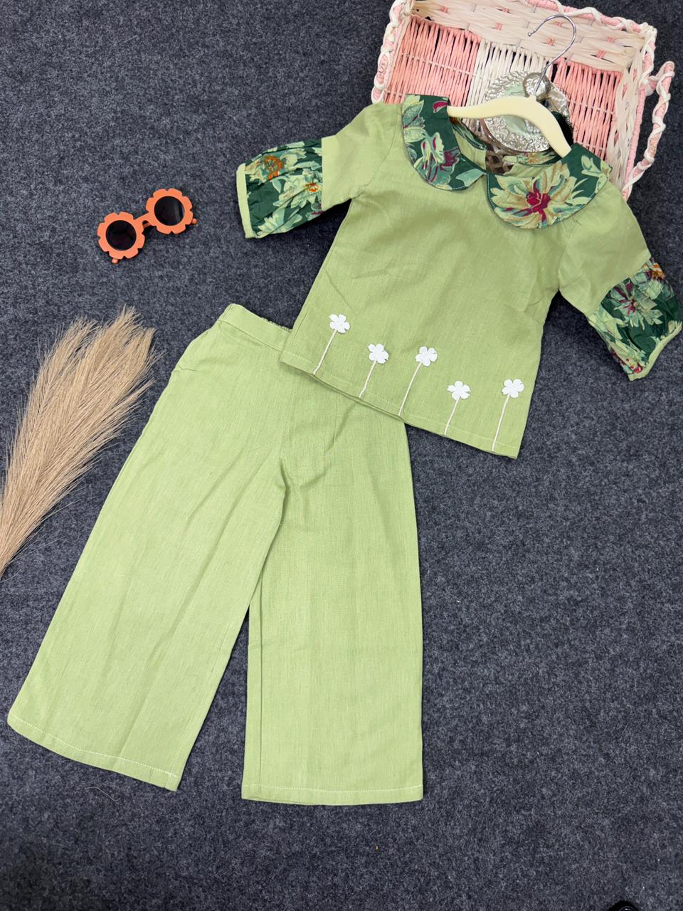 Cotton flex co-ord set green