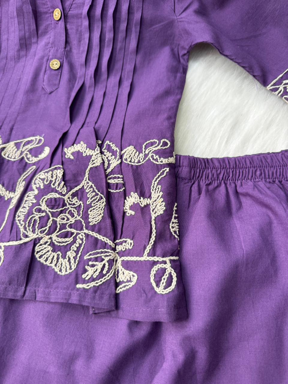 asthetic co-ord set purple