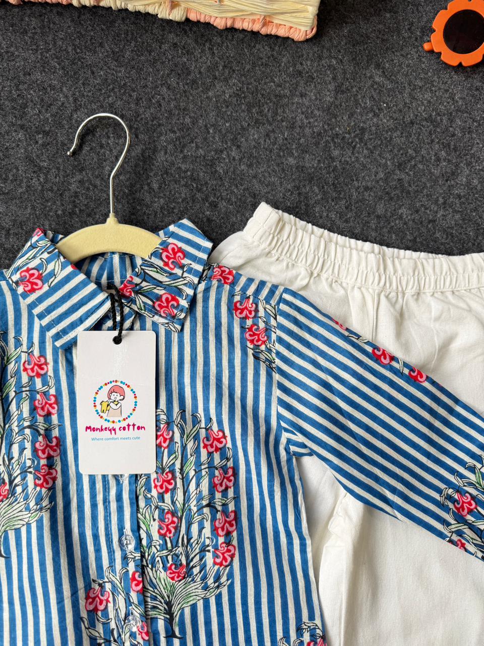 tassel co-ord set blue