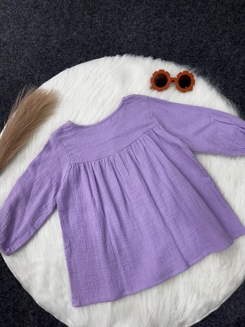 Muslin Frock purple