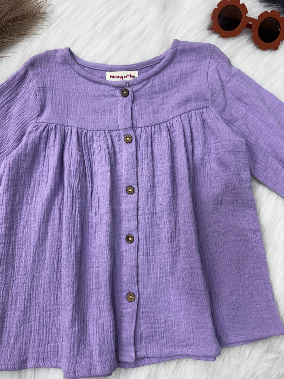 Muslin Frock purple