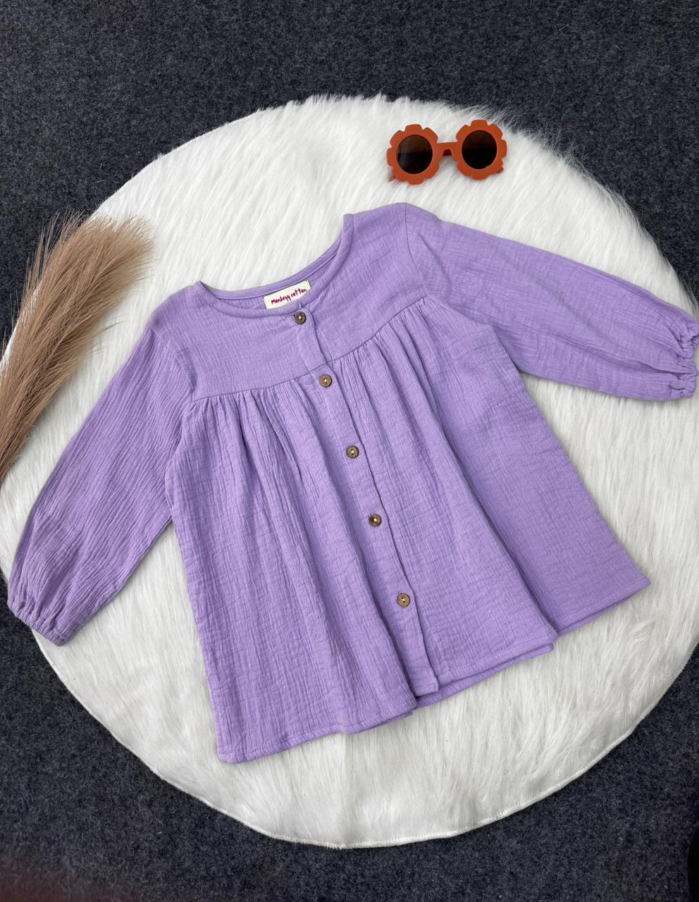 Muslin Frock purple
