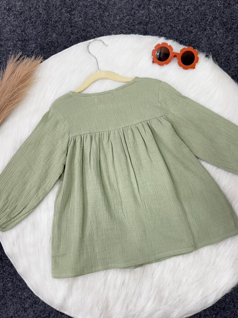 Muslin Frock green