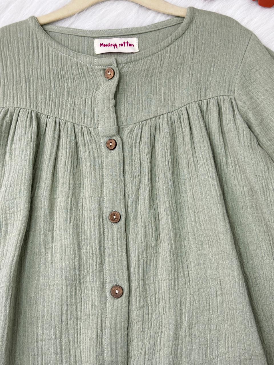Muslin Frock green