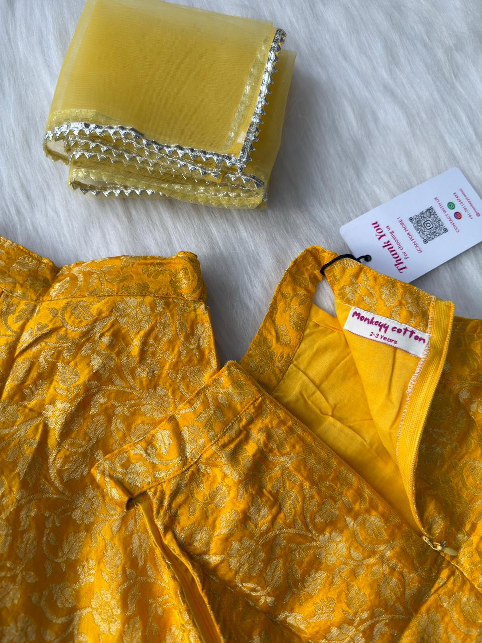 Indo wester dess vibrant yellow