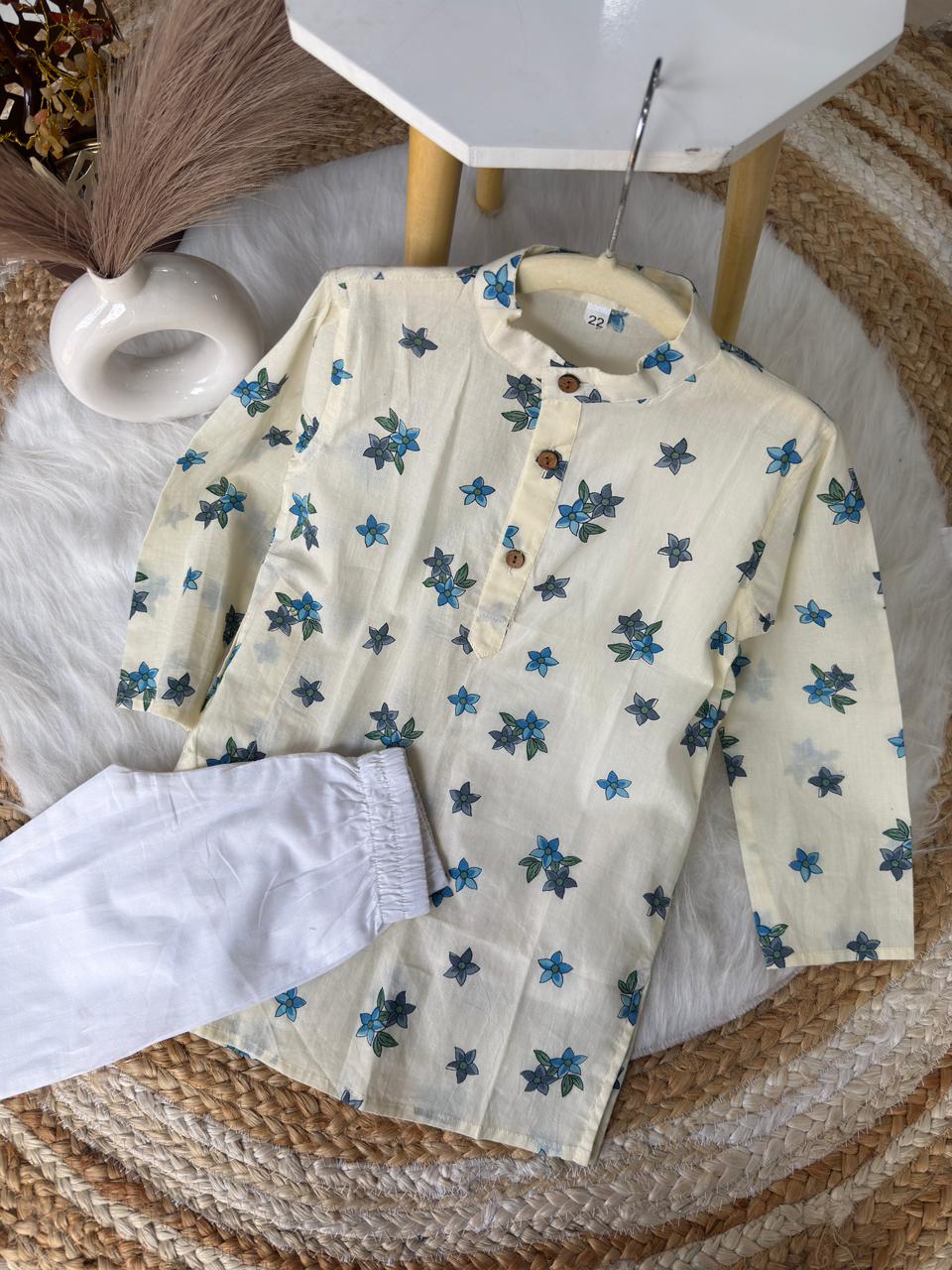kurta pajama flower print
