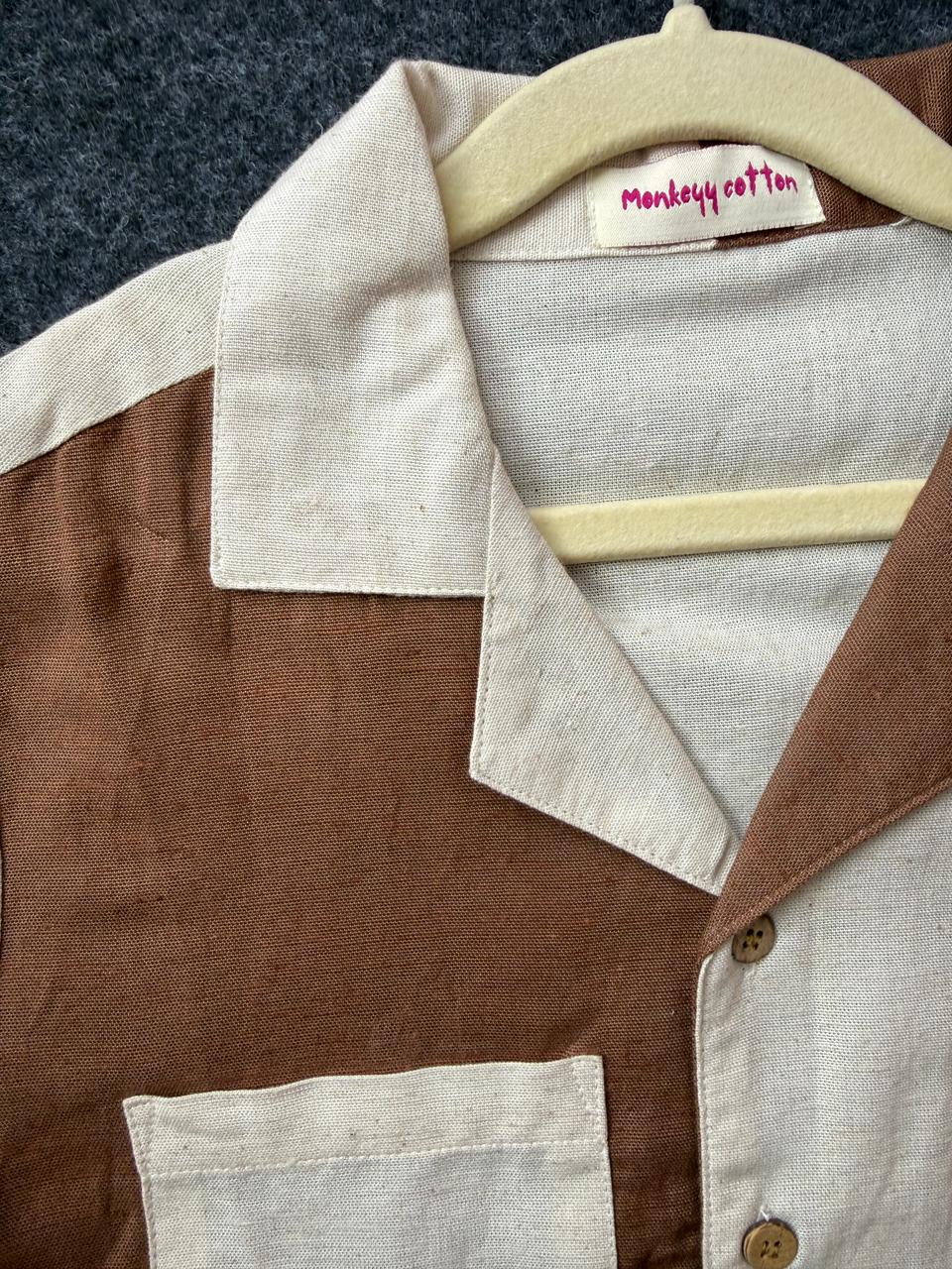 Cotton linen co-ord set dual colour