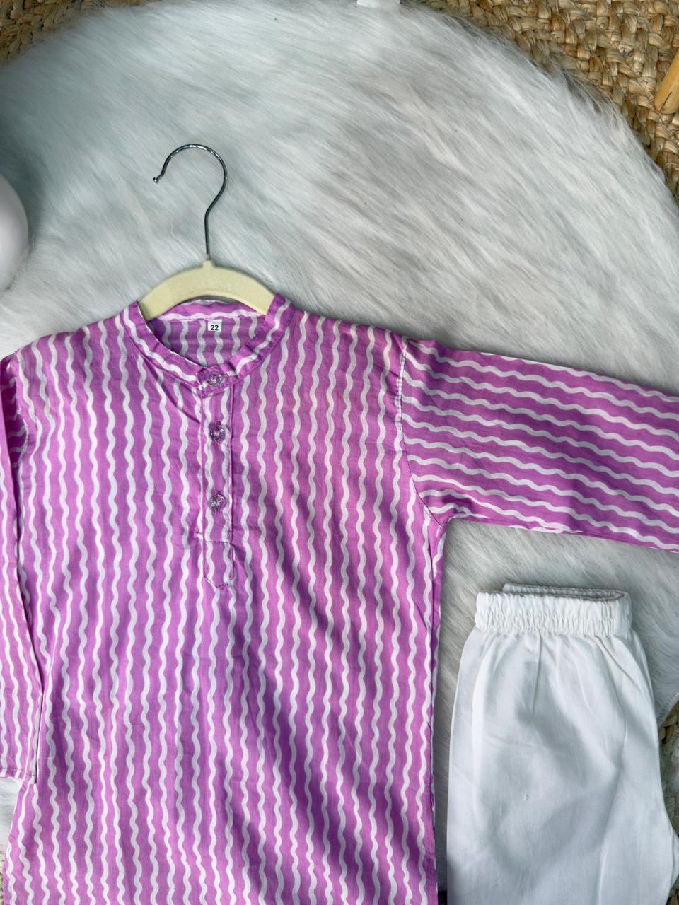 kurta pajama jacket flower print pink